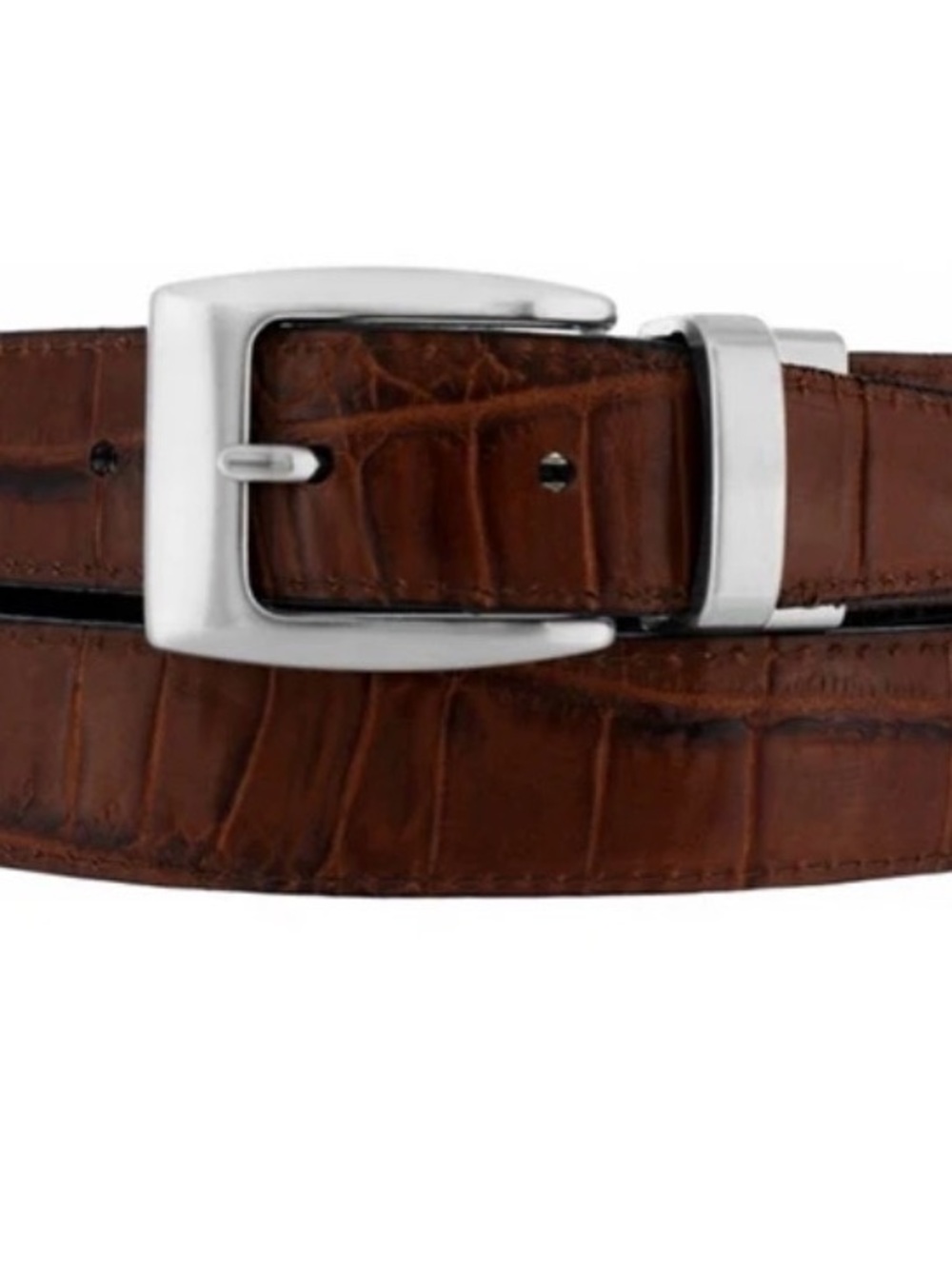 Men’s Brighton Croco Print Reversible Belt Size 34